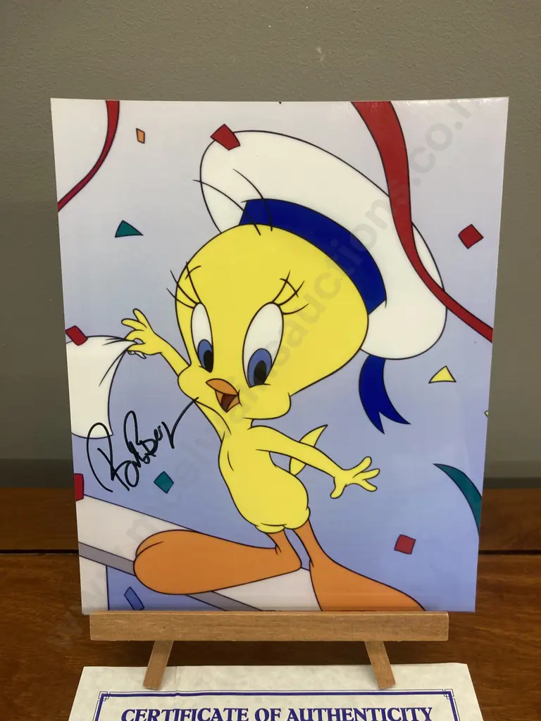 Bob Bergen "Tweety Bird" Signed Photo With Authentication. 25 x 20cm Image 1++